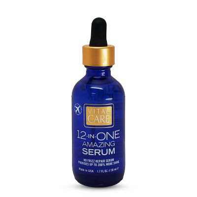 Vital Care 12-in-ONE Amazing No-Frizz Serum - Fight Frizz, Split Ends and Detangles for Manageable and Shiny Hair