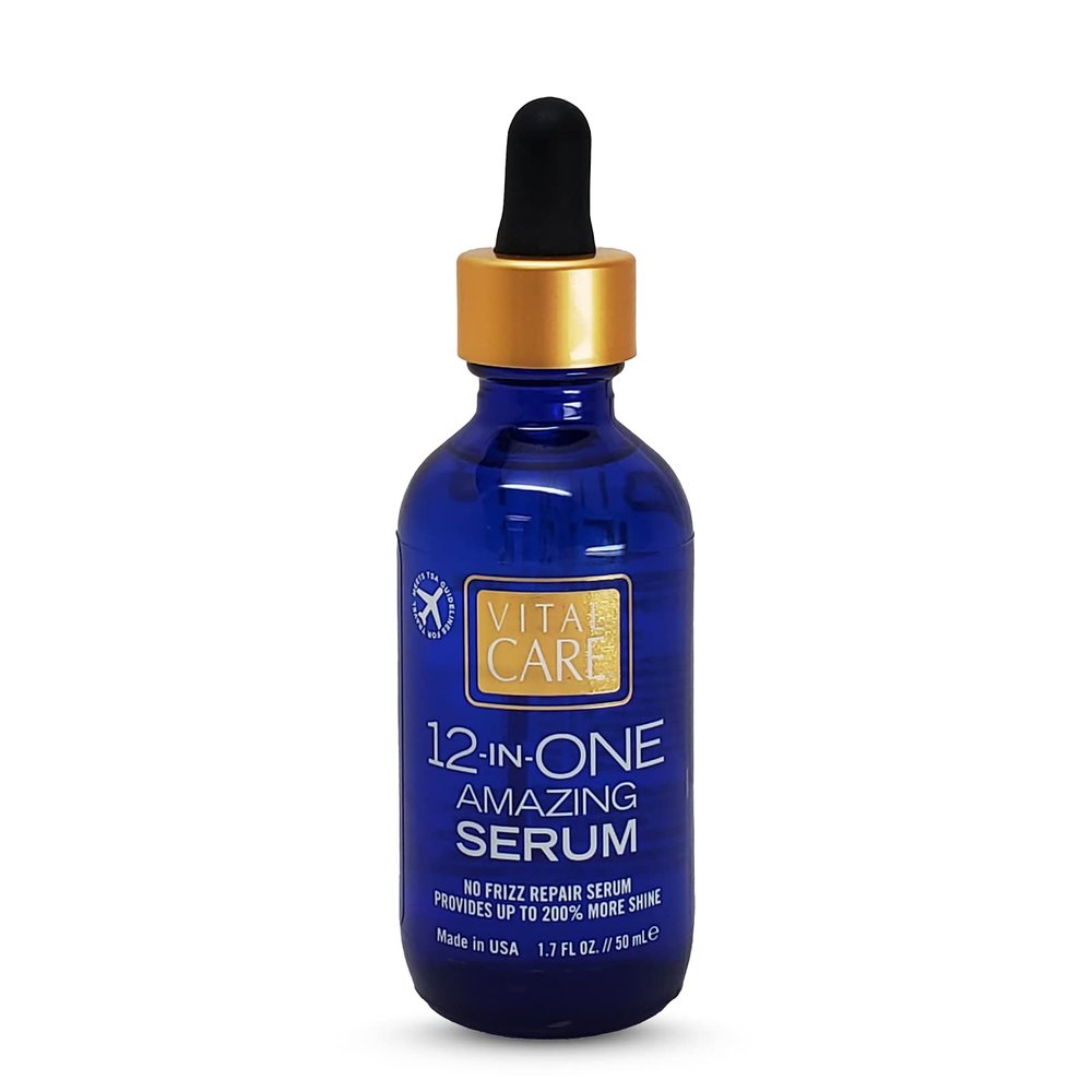 Vital Care 12-in-ONE Amazing No-Frizz Serum - Fight Frizz, Split Ends and Detangles for Manageable and Shiny Hair