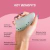 Skin Gym Jade Gua Sha Sculpty Tool, Green Jade Crystal Contouring and Sculpting Beauty Tool view 3