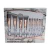 10 Piece Makeup Brush Set Premium Face Eyeliner Blush Contour Foundation Cosmetic Brushes for Powder Liquid Cream White Marble Makeup Brush Set by DreamCut view 3