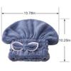 Ohequbao Absorbent Hair Drying Caps, Fast Dry Hair Towels Elastic Microfiber Bath Wraps for Girls and Women3 Pack view 2