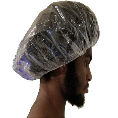 FIREBUNs XX-Large Shower Caps - 15 Pcs Waterproof Clear Plastic Shower Caps Wide Elastic Bathing Caps for Spa, Hair Salon, Home Cover Big Hair Puff or Stryle