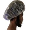 FIREBUNs XX-Large Shower Caps - 15 Pcs Waterproof Clear Plastic Shower Caps Wide Elastic Bathing Caps for Spa, Hair Salon, Home Cover Big Hair Puff or Stryle view 1