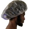 FIREBUNs XX-Large Shower Caps - 15 Pcs Waterproof Clear Plastic Shower Caps Wide Elastic Bathing Caps for Spa, Hair Salon, Home Cover Big Hair Puff or Stryle view 2
