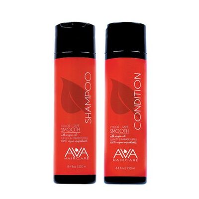 Ava Haircare - Smooth Shampoo And Conditioner - Vegan, Sulphate Free, Paraben Free, Cruelty Free (Set of 2, 8.4oz Each)
