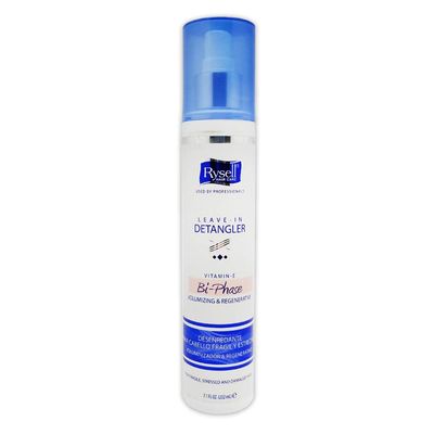 Rysell Hair Care Leave-in Detangler. Regenerating and Voluminizing. Silk Proteins Smoothe, Moisturize and Strengthen Your Hair. With Vitamin E. 7.1 Fl Oz / 202 ml.
