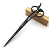 5.5" 6" 6.5" black professional hair scissors high hardness 400C steel cutting scissors (6.5'' Cutting scissors) view 1
