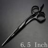5.5" 6" 6.5" black professional hair scissors high hardness 400C steel cutting scissors (6.5'' Cutting scissors) view 4