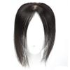 Remy Human Hair Toppers with Clip, Susanki 2.4"x 4.7" Silk Base Wiglet Wiglet Hairpiece for Women with Thinning Hair, 10" Brown view 2