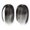 Remy Human Hair Toppers with Clip, Susanki 2.4"x 4.7" Silk Base Wiglet Wiglet Hairpiece for Women with Thinning Hair, 10" Brown view 3