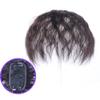 Thin Nature Curly Hair Topper Seamless Replacement Hand Made Net Base Clip In Hairpiece Invisible Human Hair Wiglet Toupee For Hair Loss Natural Black view 2