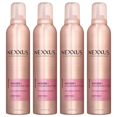 Nexxus Mousse Plus Volumizing Foam, for Volume, 10.6 Ounce (Pack of 4)