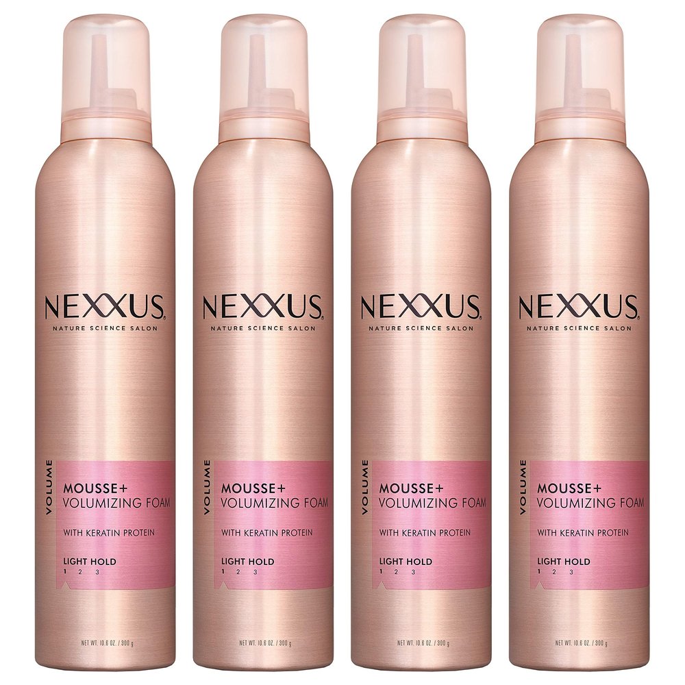 Nexxus Mousse Plus Volumizing Foam, for Volume, 10.6 Ounce (Pack of 4)