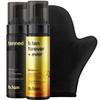 b.tan Dark & Long Lasting Self Tan Kit | Besties Bundle - Dark Tanning Mousse Duo with Mitt Applicator Glove, 1 Hour Express, Fast Sunless Tanner, Face & Body, No Fake Tan Smell, Vegan & Cruelty Free view 1
