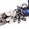 Womens Barrettes Three Styles Blue Rhinestone Antique Silver Barrettes Headwear Jewelry Fashion Flower Leaves Hair Clips Hairpin A1-143 view 4