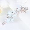 Womens Barrettes multicolor Elegant Rhinestone Butterfly Barrettes Hair Clips Amazing Crystal Hair Pins for Women and blue view 1