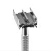 (6) Morris Flamingo Classic Double Edge Stainless Steel Butterfly Style Safety Razor with 2 Blades & Travel Case w/Mirror view 3