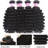 UNICE Deep Wave Human Hair 3 Bundles 12 14 14 inch Unprocessed Brazilian Raw Virgin Hair Quick Weave Extensions for Sew in Natural Color view 3