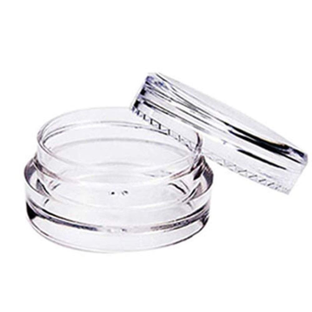 Home Spare Empty PET Bottles 2/3/5/10/15/20g Small Empty Cosmetic Refillable Bottles Plastic Eyeshadow Makeup Face Cream Jar Pot Container 10Pcs Cosmetic Jar