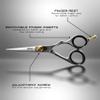 BRV MEN Professional Mustache & Beard Trimming Scissors - 5.5" | High Carbon Stainless Steel & Hammer Forged Mustache Scissors | Razor Sharp Facial Hair Trimming Shears (RIGHT HANDED - Silver) view 4