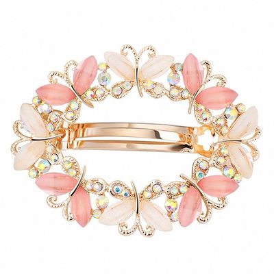 Womens Barrettes Butterfly Hair Clips for Women Crystal Rhinestone Barrettes Hairpin Hair Accessories White