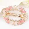 Womens Barrettes Butterfly Hair Clips for Women Crystal Rhinestone Barrettes Hairpin Hair Accessories White view 2