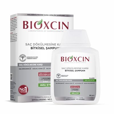 Bioxcin Shampoo against hair loss for oily hair (300 ml) - vegetable anti-fat shampoo with Biocomplex B11 & liposomes for thicker hair & less hair loss'