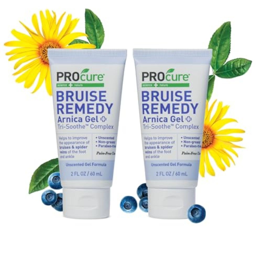 PROcure Arnica & MSM Bruise Remedy Gel Unscented, Paraben-Free Arnica Montana Gel with TriSoothe Complex for Bruising & Spider Veins, 2 Pack
