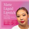 Aromi Matte Liquid Lipstick | Bright, True Red Lip Color for Women, Long-Lasting, Vegan, Long Wear, Blue Undertones, Waterproof, Handmade (Flamenco Red) view 2