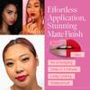 Aromi Matte Liquid Lipstick | Bright, True Red Lip Color for Women, Long-Lasting, Vegan, Long Wear, Blue Undertones, Waterproof, Handmade (Flamenco Red) view 3
