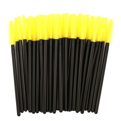 ADAMAI Professional Disposable Silicone Eyelash Mascara Brushes Wands Applicator Makeup Kits (Pack of 1000, Yellow)