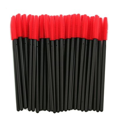 ADAMAI Professional Disposable Silicone Eyelash Mascara Brushes Wands Applicator Makeup Kits (Pack of 1000, Red)