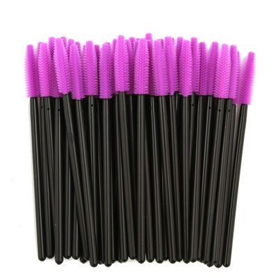 ADAMAI Professional Disposable Silicone Eyelash Mascara Brushes Wands Applicator Makeup Kits (Pack of 100, Purple)