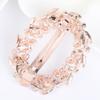 Womens Fashion Metal Hair Ornaments Gold Color Rhinestone Crystal Hairwear Hairpin Clips Fashion Sparkling Hair Accessories Pink view 3