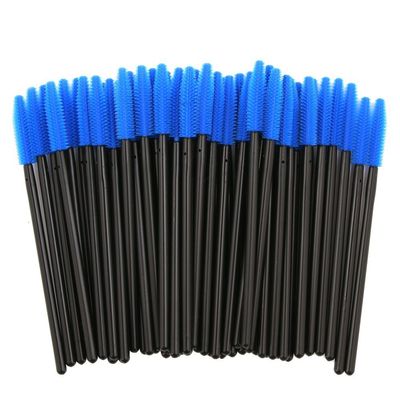 ADAMAI Professional Disposable Silicone Eyelash Mascara Brushes Wands Applicator Makeup Kits (Pack of 200, Blue)