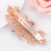 Womens Shiny Peacock Barrettes Headwaer Accessories Jewelry Gift Gold Crystal Peacock Hairpins for Women Purple view 3