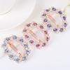 Womens Fashion Metal Hair Ornaments Gold Color Rhinestone Crystal Hairwear Hairpin Clips Fashion Sparkling Hair Accessories Purple view 2