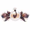 Womens Women Hair Ornaments Hairpin Accessories Enamel Crystal Rhinestone Peacock Hair Clip Barrettes Coffee view 1
