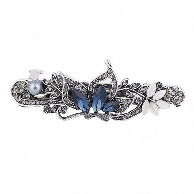 Womens Vintage Metal Hairpins Hair Clips Accessories Jewelry Women Butterfly Leaf Peacock Barrettes Hairwear Blue Zinc Plated