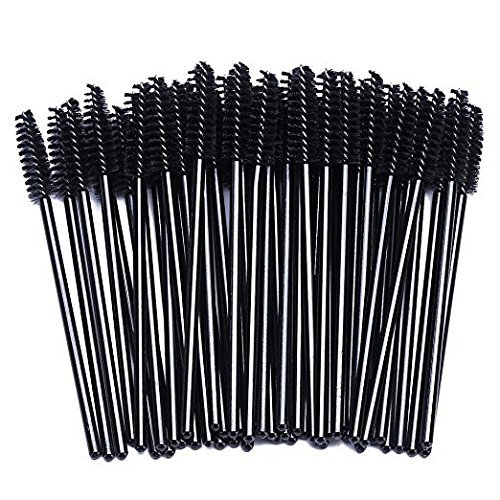 ADAMAI Professional Disposable Eyelash Mascara Brushes Wands Applicator Makeup Kits (Pack of 200, Black)
