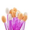 ADAMAI Disposable Dual-head Eyeshadow Brush Sponge Tipped Oval Makeup Applicator (Pack of 50, Purple) view 2