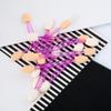 ADAMAI Disposable Dual-head Eyeshadow Brush Sponge Tipped Oval Makeup Applicator (Pack of 50, Purple) view 3
