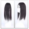 100% Real Human Hair Toppers Hand Tied Clip in Mono Wiglet Top Hairpieces Wiglet for Women, 8" Black view 3
