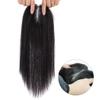 100% Real Human Hair Toppers Hand Tied Clip in Mono Wiglet Top Hairpieces Wiglet for Women, 8" Black view 4