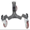 Vestil KT-S-16-200-BK Steel Keg Transport Skate 18 in x 18 in x 5 in 200 lb Capacity Black view 2