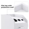 BarberPub Beauty Salon Trolley Storage Cart Hair Dryer Holder Stylist Equipment with Lockable Rolling Wheels, Drawer (White) view 2