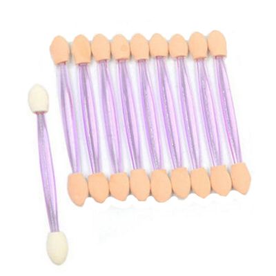 AMIZOB Pro Disposable Dual-side Eye Shadow Brush Sponge Makeup Applicator Tool(100pcs, purple)