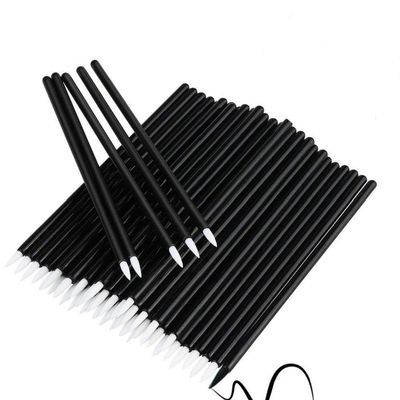 AMIZOB Pro Disposable Eyeliner Brushes Wands Applicator Makeup Kits (100pcs, white head)
