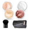 6pc FULL SIZE KIT KABUKI & KABAGGIE Tote Mineral Makeup Set Matte Foundation Bare Face Sheer Powder Cover (Pink Bisque) view 1