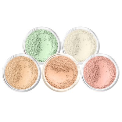5pc KIT Mineral Makeup Bare Face Set Full Coverage Concealer Blush Foundation Illuminating Powder (Warm (most popular))